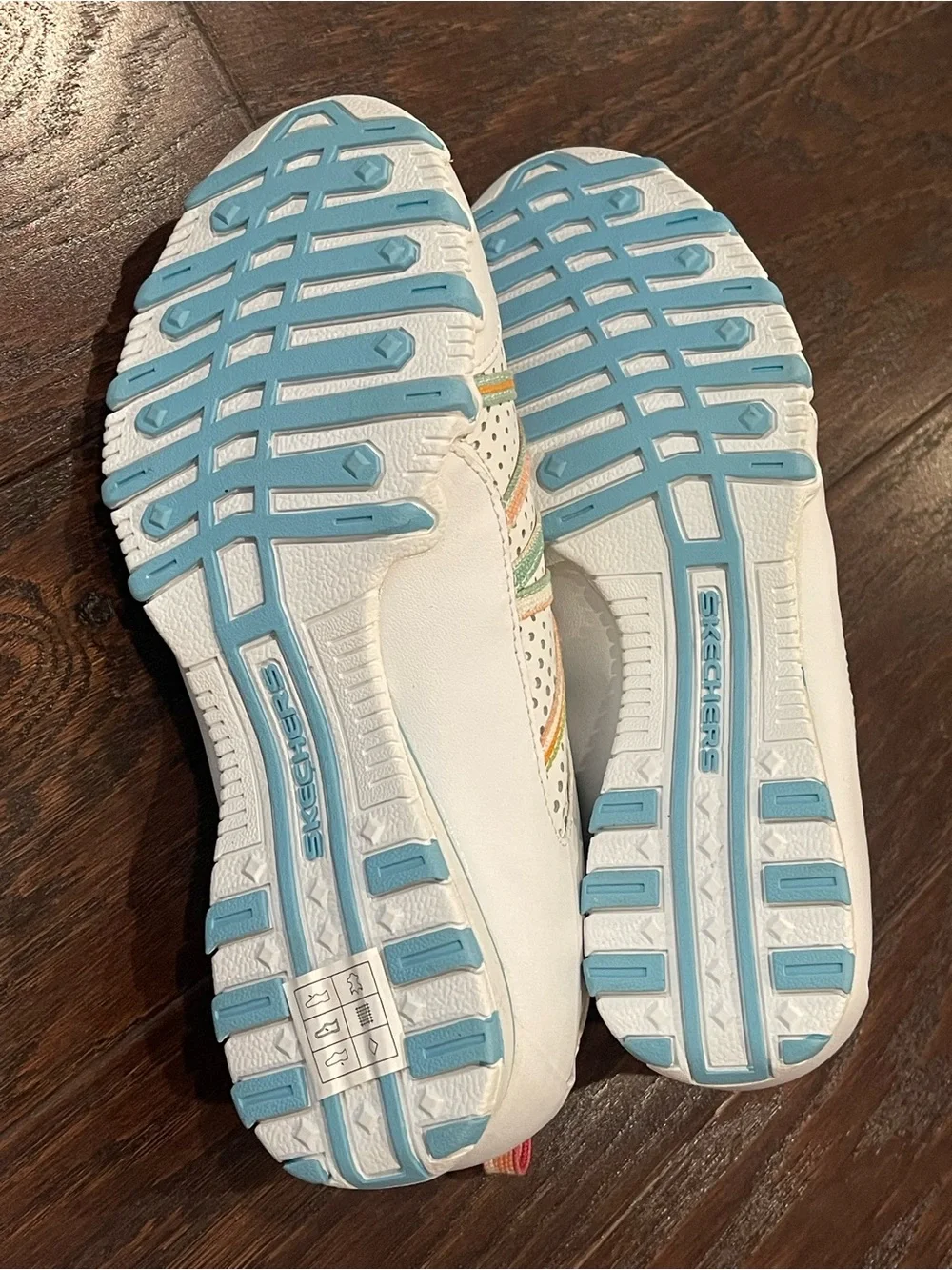 Skechers Bikers Women White Shoes Sneakers Bungee Glitter  Size 8